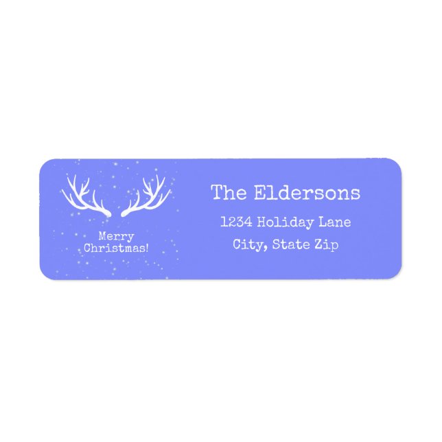 Oh Deer, es ist Weihnachts-Adressetikett (Vorne)