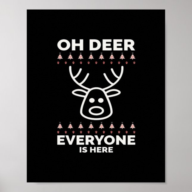 Oh Deer Everyone Is Here Modern Style  Poster (Vorne)