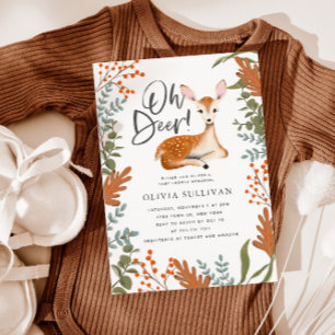 Oh Deer Fall Baby Shower Gender Neutral Einladung