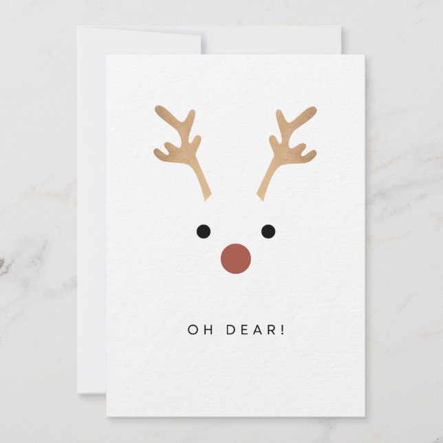 Oh Deer Feiertagskarte (Vorderseite)