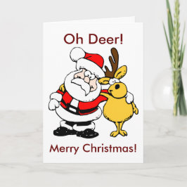 Oh Deer Frohe Weihnachtsmann Reindeer Pals BESTE F Feiertagskarte