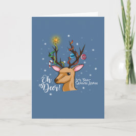 OH DEER | Funny Christmas Puff Feiertagskarte