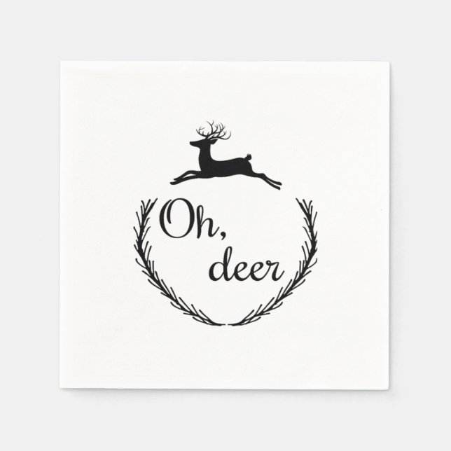 Oh Deer Funny Style Design  Serviette (Vorderseite)