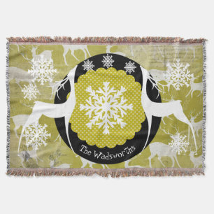 Oh Deer Holiday Throw Decke