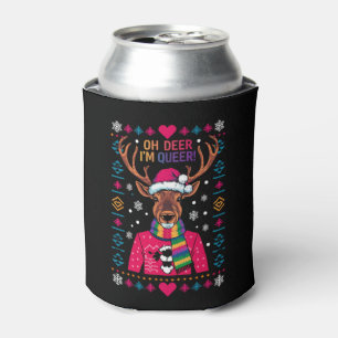 Oh Deer ich bin Que LGBT LGBTQ Gay Pride Ugly Xmas Dosenkühler