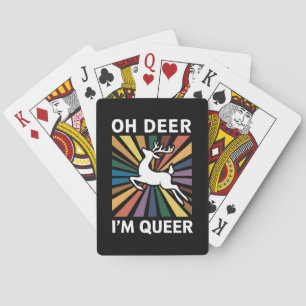 Oh Deer ich bin Que Rainbow LGBT Pride Gay Lesbian Spielkarten