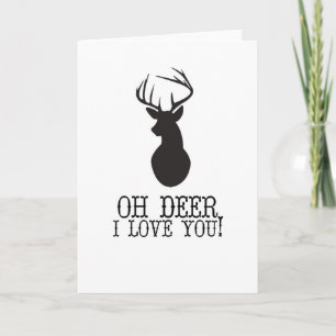 Oh Deer, ich Liebe Sie Feiertagskarte