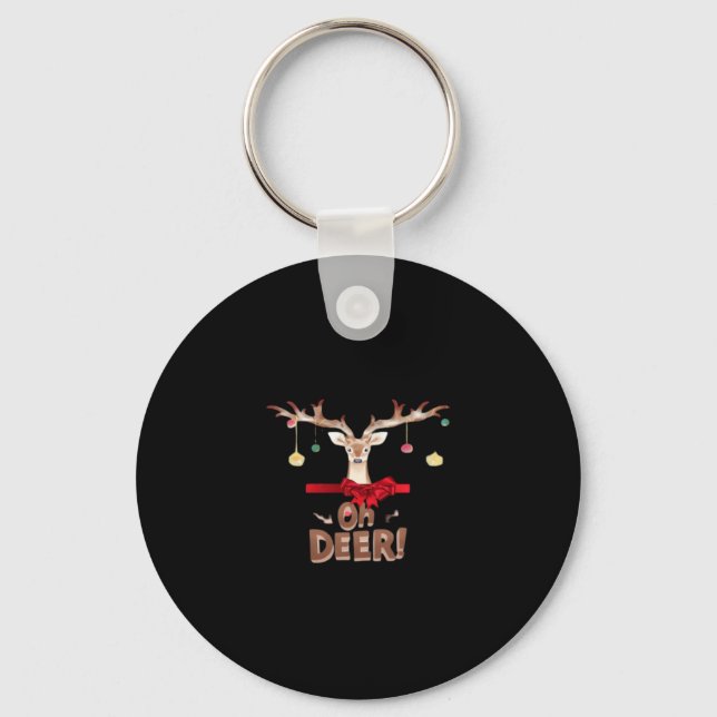 Oh Deer Klassischer Stil Schlüsselanhänger (Vorderseite)