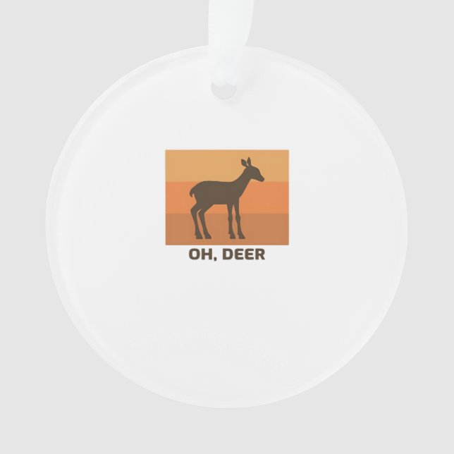 Oh Deer Klassisches Einfachdesign Ornament (Vorderseite)
