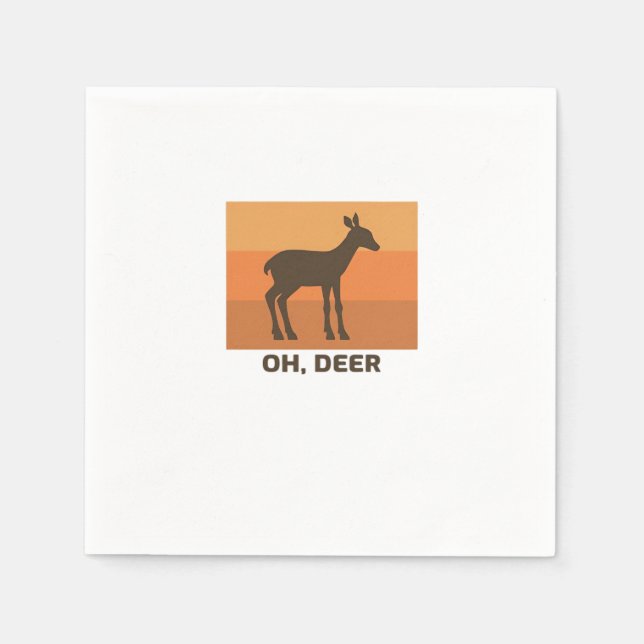 Oh Deer Klassisches Einfachdesign  Serviette (Vorderseite)