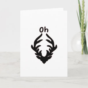 Oh Deer Künstlerischer Sauberer Stil Karte