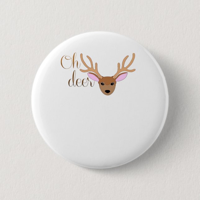 Oh Deer künstlerischer Stil  Button (Vorderseite)