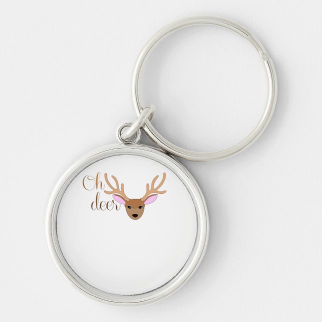 Oh Deer künstlerischer Stil  Schlüsselanhänger (Vorne)