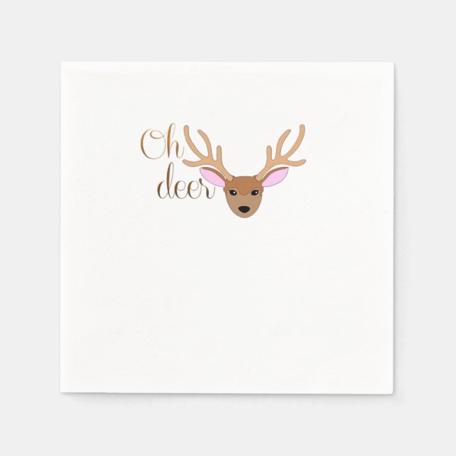 Oh Deer künstlerischer Stil  Serviette (Vorderseite)