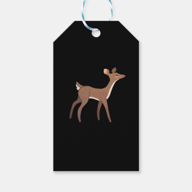 Oh Deer Me Whimsical Creative Design Geschenkanhänger (Vorderseite)