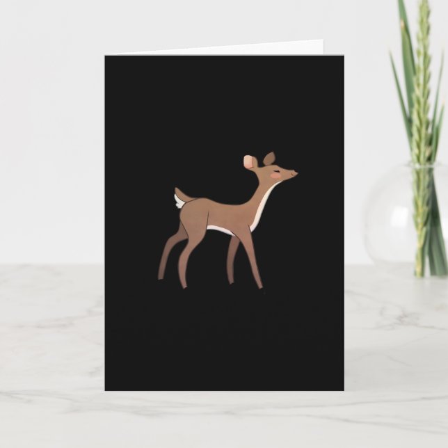 Oh Deer Me Whimsical Creative Design Karte (Vorderseite)