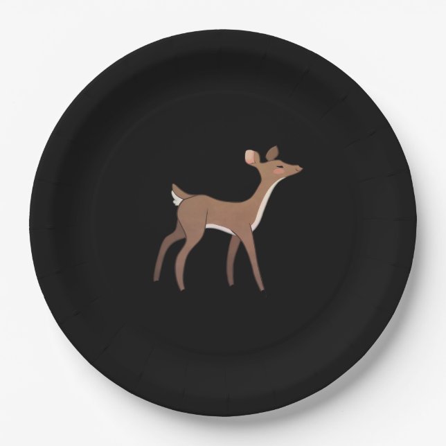 Oh Deer Me Whimsical Creative Design  Pappteller (Vorderseite)