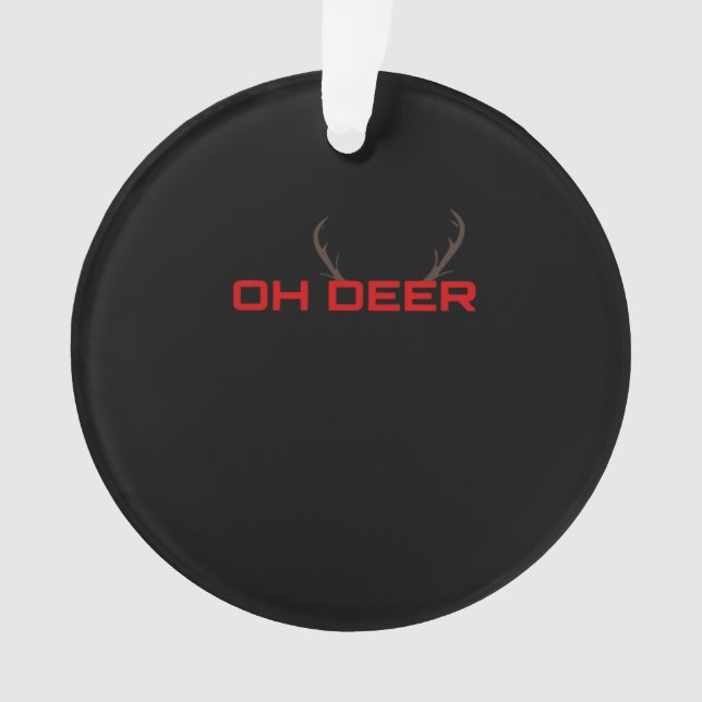 Oh Deer Minimal Aesthetic Vibe Ornament (Vorderseite)