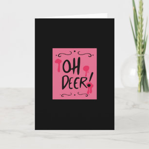 Oh Deer Minimal Ästhetik Karte