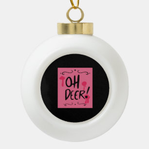 Oh Deer Minimal Ästhetik Keramik Kugel-Ornament