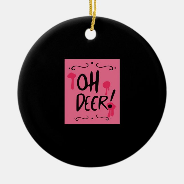 Oh Deer Minimal Ästhetik Keramik Ornament (Vorne)