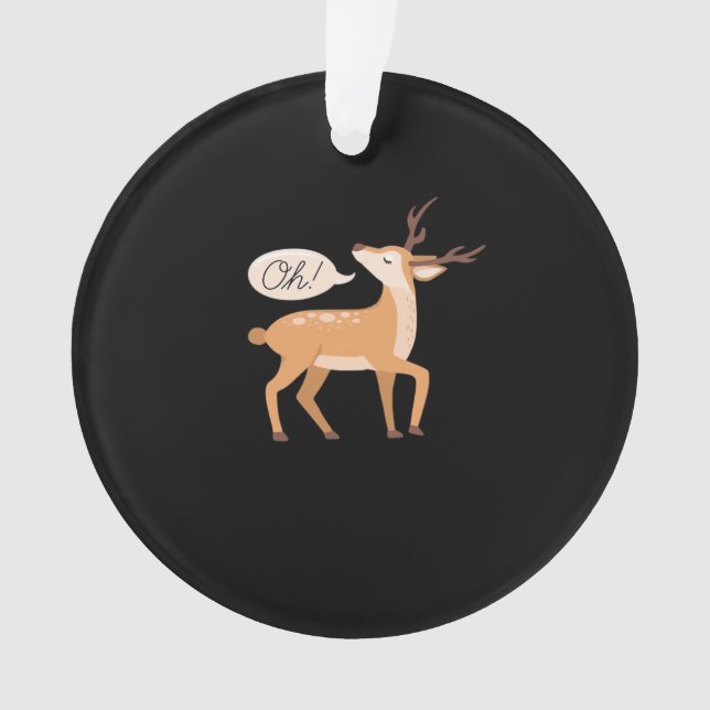 Oh Deer Minimal Clean Aesthetic Acrylic Ornament (Vorderseite)
