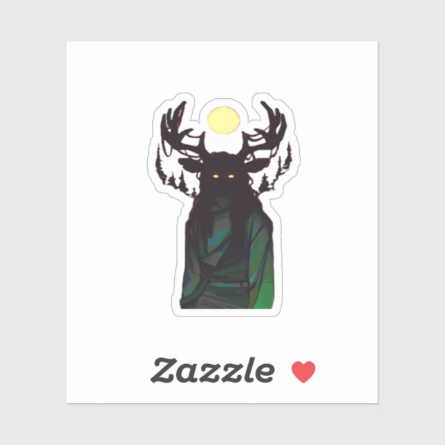 Oh Deer Minimal Design  Aufkleber (Blatt)