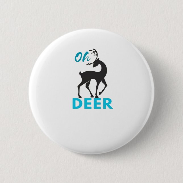 Oh Deer Minimal Design  Button (Vorderseite)