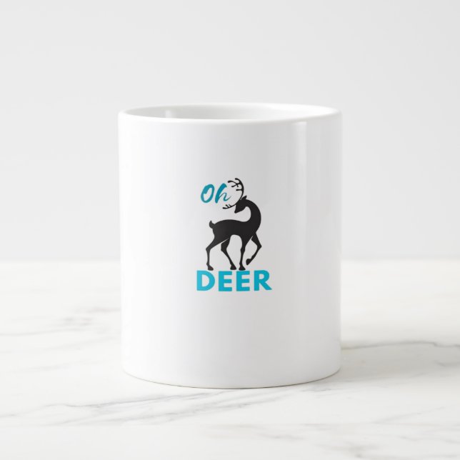 Oh Deer Minimal Design  Jumbo-Tasse (Vorderseite)