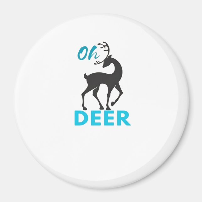 Oh Deer Minimal Design  Magnet (Vorne)