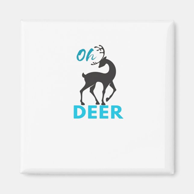 Oh Deer Minimal Design  Magnet (Vorne)