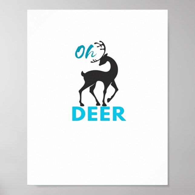 Oh Deer Minimal Design  Poster (Vorne)