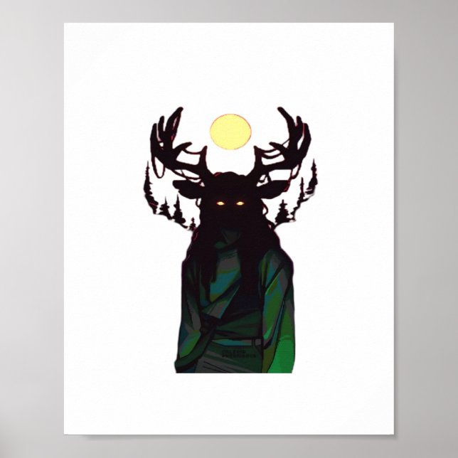 Oh Deer Minimal Design  Poster (Vorne)