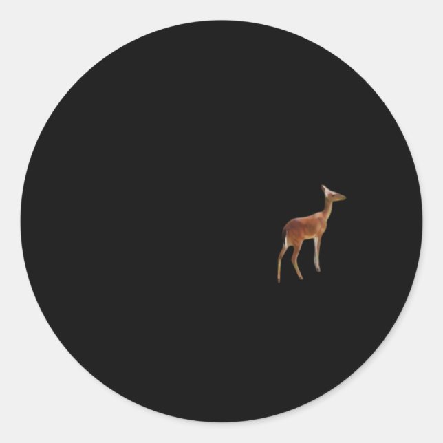 Oh Deer Minimal Design  Runder Aufkleber (Vorderseite)