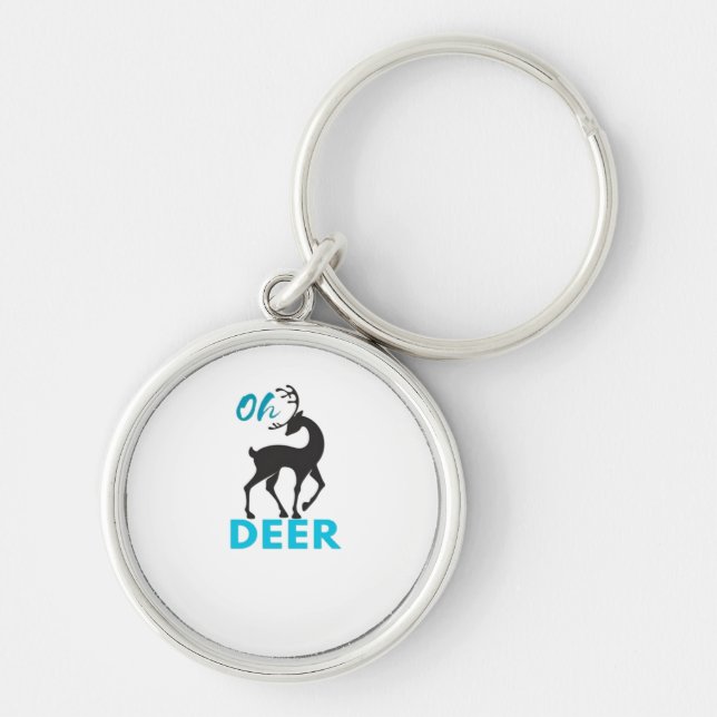 Oh Deer Minimal Design  Schlüsselanhänger (Vorne)