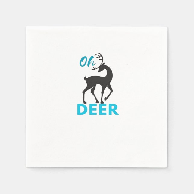 Oh Deer Minimal Design  Serviette (Vorderseite)