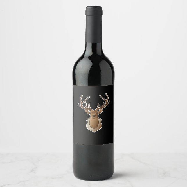Oh Deer Minimal Design  Weinetikett (Vorderseite)