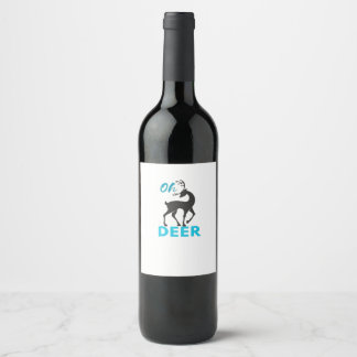 Oh Deer Minimal Design Weinetikett
