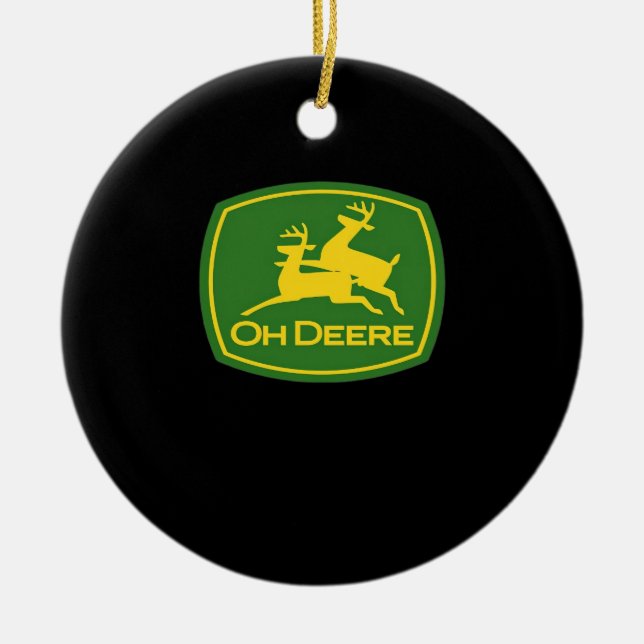 Oh Deer Minimal Modern Design Schmuck Keramik Ornament (Vorne)