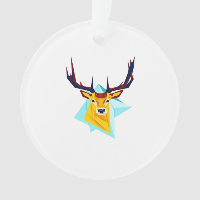 Oh Deer Minimal Rustic Style Acrylic Ornament (Vorderseite)