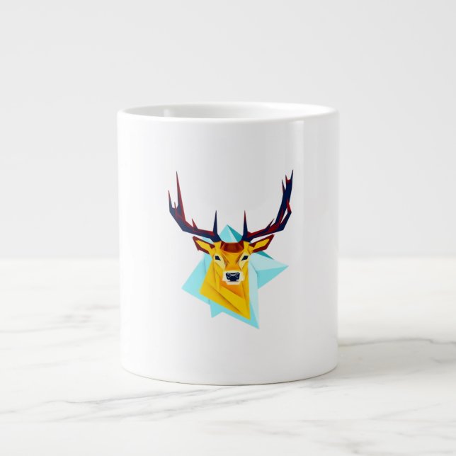 Oh Deer Minimal Rustic Style  Jumbo-Tasse (Vorderseite)