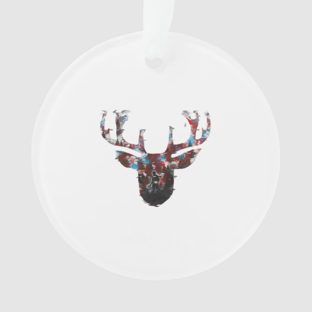 Oh Deer Minimal Style Acryl-Ornament Ornament (Vorderseite)