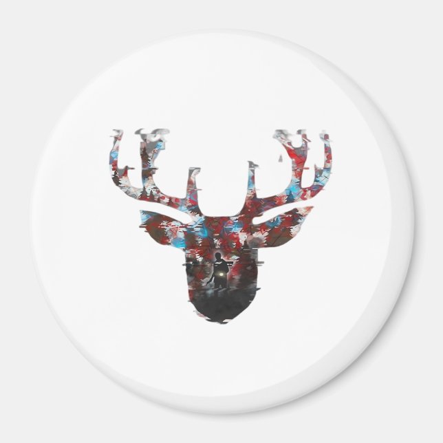 Oh Deer Minimal Style  Magnet (Vorne)