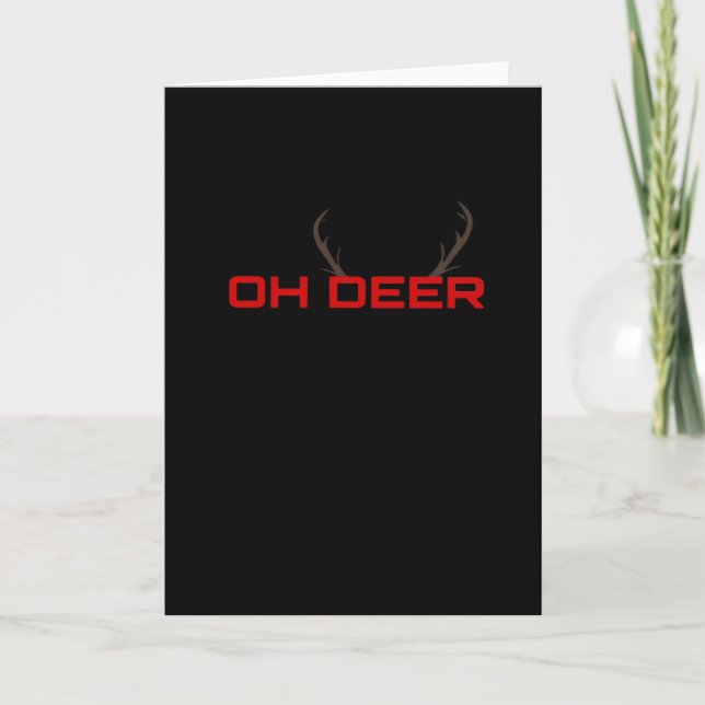 Oh Deer Minimale Ästhetik Stimmung Karte (Vorderseite)