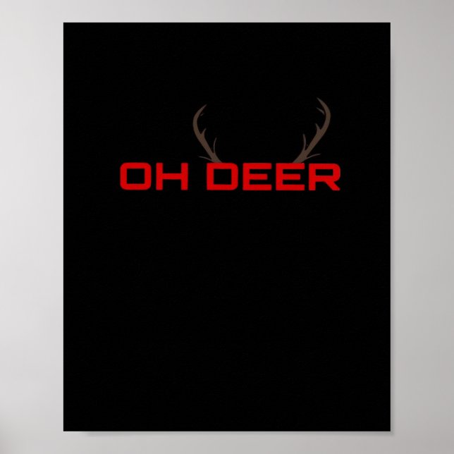 Oh Deer Minimale Ästhetik Stimmung  Poster (Vorne)