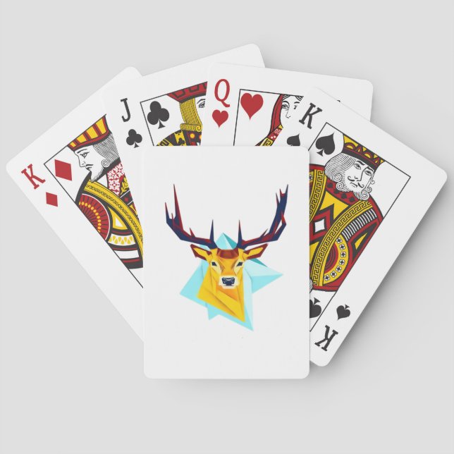 Oh Deer Minimaler Rustikaler Stil  Spielkarten (Rückseite)