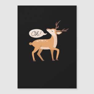 Oh Deer Minimaler Sauberer Ästhetik Magnetkarte