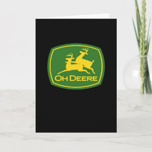 Oh Deer Minimalistisches modernes Design gefaltete Karte