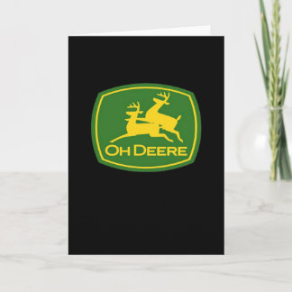 Oh Deer Minimalistisches modernes Design gefaltete Karte