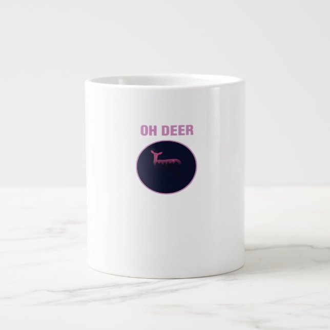 Oh Deer Modern Aesthetic  Jumbo-Tasse (Vorderseite)